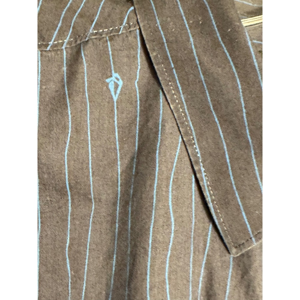 Volcom Mens XL Short Sleeve Button Down Shirt Pinstripe Grey Blue Skate Casual - Picture 5 of 10